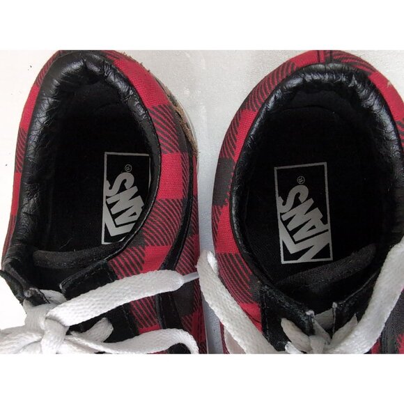 Vans‎ Old Skool Shoes Sneakers Women 6 Men 4.5 Buffalo Plaid Leopard Print Skate - Picture 8 of 10